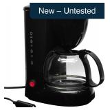 RoadPro 12V Coffee Maker 20oz Black