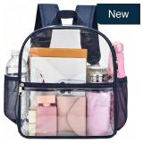 Oraben Navy Blue Clear Stadium Backpack 12x6x11