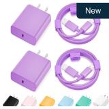 iPhone 20W Fast Charger 2-Pk 10FT/6FT Cable