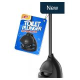 Toilet Plunger & Holder Combo 5.7in Heavy Duty