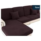 LA MEACK Stretch Sofa Slipcovers Set of 3 Brown