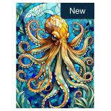 Hopgo 500-Pc Stained Glass Octopus Puzzle 20x14.2