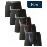 OYGSieg 5-Pk Men's Boxer Briefs, 4-Way Stretch