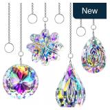 4-Pcs Crystal Suncatchers Prisms AB-Colors
