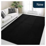 Vasofe Black 4x6 Modern Memory Foam Area Rug