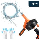 Drain Auger, Clog Remover with Drill Adapter, 25