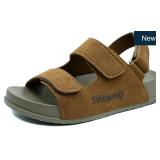 SMajong Kids Sandals Brown Size 4-5 Non-Slip