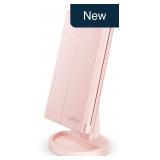 PINK Tri-Fold Vanity Mirror 21 LED 3X/2X/1X Mag