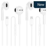 2-Pk Wired Earbuds for iPhone, Lightning Connector