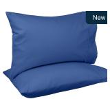 Amazon Basics Cotton Pillow Cases Set of 2 Navy