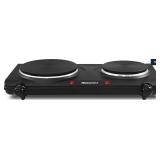 Elite Gourmet EDB-302BF Double Burner 1500W Black