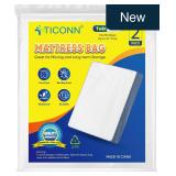 TICONN 2-Pk Waterproof Mattress Bags for Moving