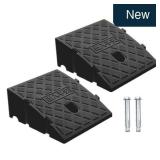 2-Pk Black Curb Ramps 5.12' H Heavy Duty