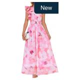 ZESICA Women's Floral Maxi Dress - Size Small