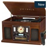 Victrola 8-in-1 Bluetooth Record Player, Espresso