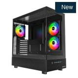 MONTECH XR ATX PC Case, 3 ARGB Fans, Black