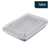 Farberware 9x13 Nonstick Cake Pan with Lid, Gray