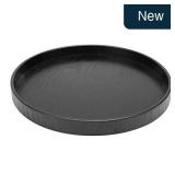 Estink Black Round Wooden Tray 24x24x2.5cm