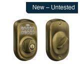 Schlage Plymouth Deadbolt Lock Antique Brass BE365