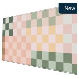Checkered Pink XXL Desk Mat 31.5x15.7