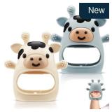 2 Packs Baby Teething Toys for 3-6 6-12 Months