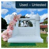 White Bounce House 13x13x10FT for Kids/Adults