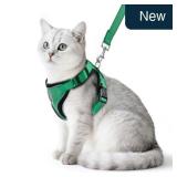PUPTECK Cat Harness Leash Set M Dark Green