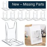 Acrylic Book Stand 11-Pk, Adjustable 4.2in H