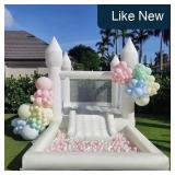 Connsann White Bounce House Oxford with Air