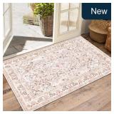 Vhong Pink 2x3 Washable Boho Area Rug Non Slip