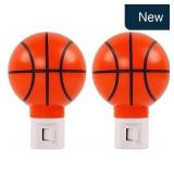 2-Pk Basketball LED Night Light Warm White