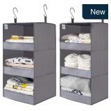 GRANNY SAYS 3-Shelf Closet Organizer, Gray