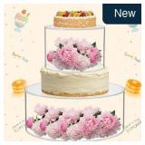 2Pcs Acrylic Cake Stand 6x10 w/ LED Lights