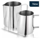 Nicunom 2-Pk Milk Frothing Pitchers, 12oz & 20oz