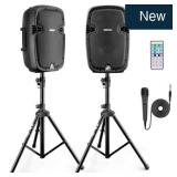 Pyle 10' PA System 1000W w/ 2 Stands & Microphone