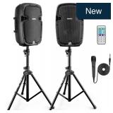 Pyle 10' PA System 1000W 2 Stands, Mic, Remote