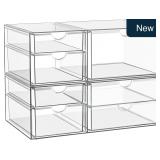Stackable Acrylic Storage Drawers, 7-Drawer