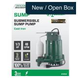 Zoeller 1/3 HP Cast Iron Sump Pump 2880 GPH