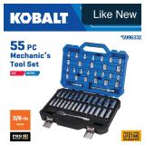 Kobalt 55-Pc SAE & Metric Tool Set, Chrome Finish