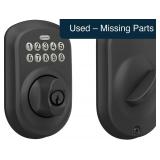 Schlage Plymouth Keypad Deadbolt Lock, Matte Black