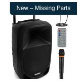 Pyle PSBT105A 1000W Portable PA Speaker Black