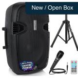 Pyle PPHP155ST 1500W Portable PA Speaker 15' Black