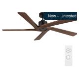WINGBO 54' DC Ceiling Fan, 5 Blades, Matte Black