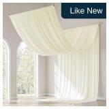 Ivory Ceiling Drapes 40x20FT - 8 Panels