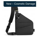 WANDER PLUS Left Shoulder Anti Theft Bag - Black
