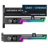 White ARGB GPU Support Bracket w/ Temp Display
