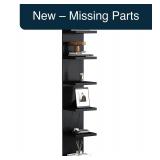 LitaEther 7-Tier Wall Shelf Unit Black