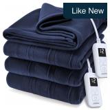 Sunbeam Fleece Heated Blanket King 90x100 Blue