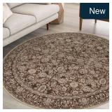 SIILOOM 6ft Circle Round Rug