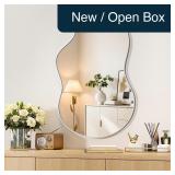Hasipu 35x24 Irregular Wall Mirror Silver